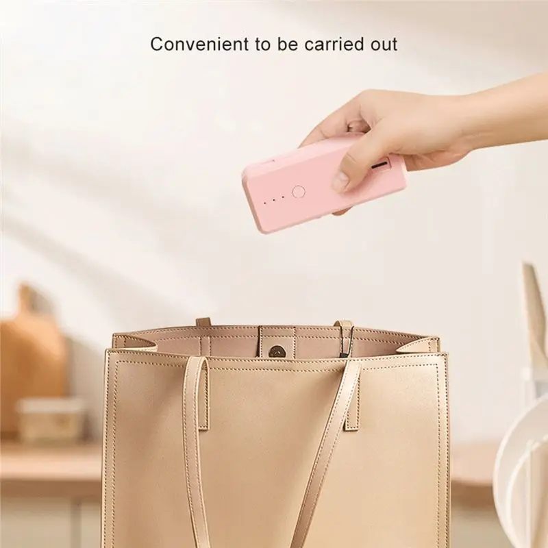 ماكينة ختم مربعة صغيرة منزلية من ABMO ماكينة تغليف وتغليف أكياس الطعام المنزلية ماكينة ختم الوجبات الخفيفة الطازجة