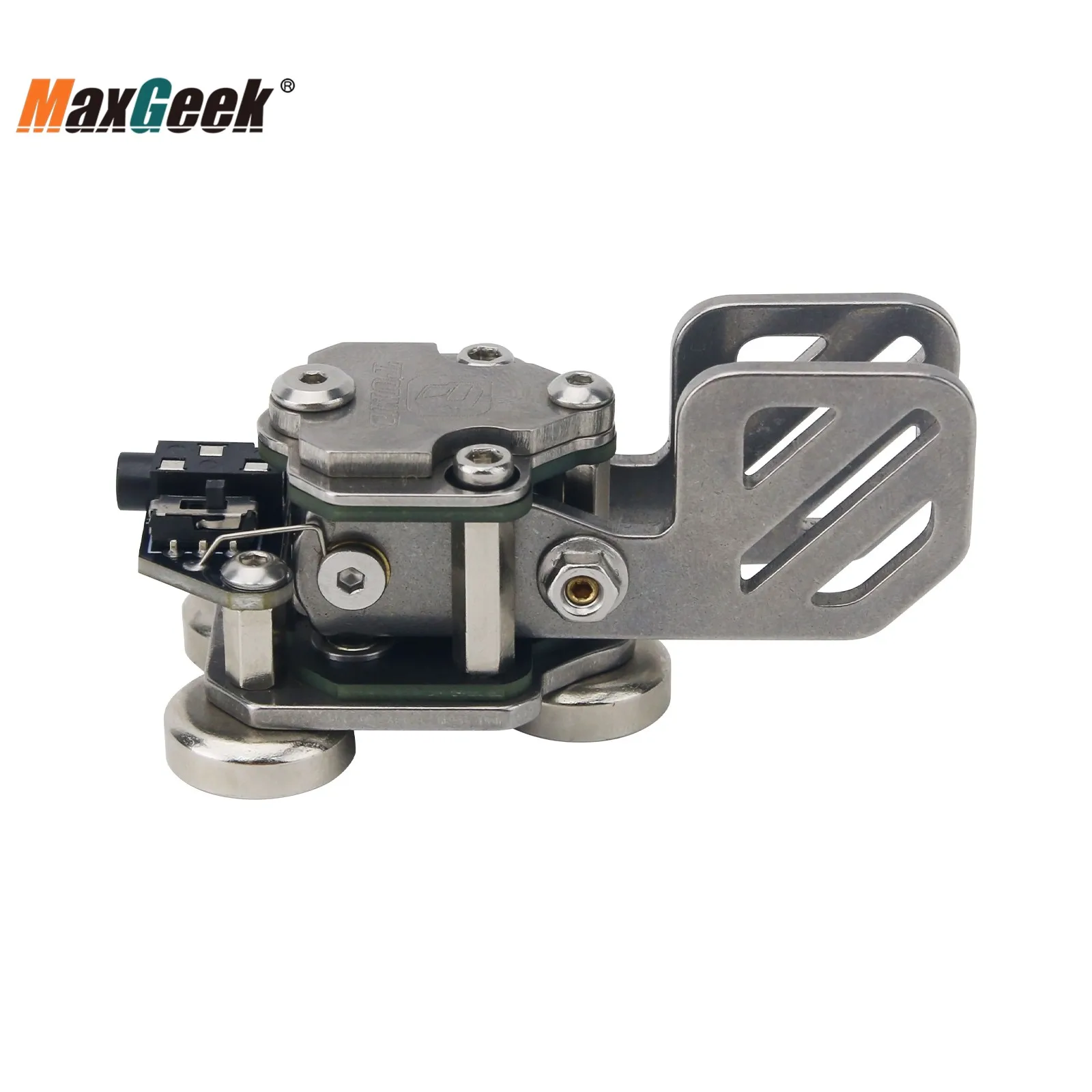 Stainless Steel CW Morse Key Portable Telegraph Key Paddle Key With Magnetic Base For Radio Users
