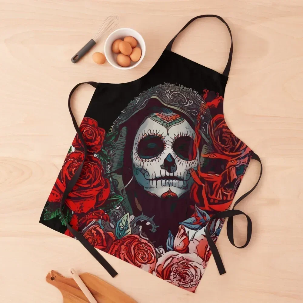 Muertos Apron Women's Dress Women's Korean Art Apron