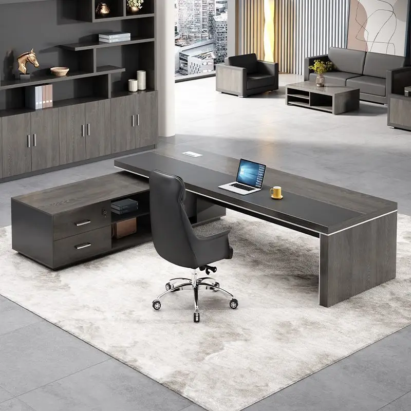 Boss table, desk, simple and modern president and manager desk and chair combination, office furniture, single class desk