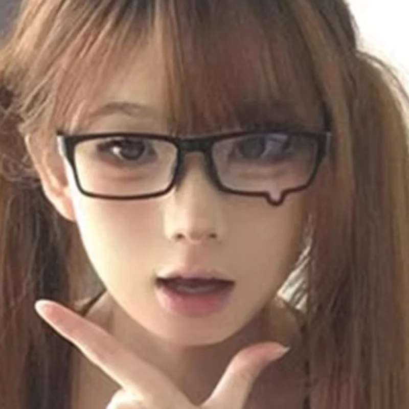 Anime Crying Tears Glasses for Women 2026 Unisex Black Eyeglass Frame Retro Kawaii Fashion Halloween Carnival Accessories