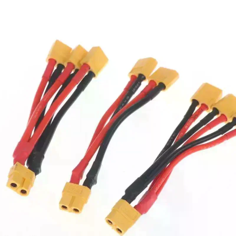 1Pcs 2/3-Way 12/14AWG Silicone Wire Male/Female Extension Y Splitter XT60 Parallel Battery Connector For Battery Charger Motor