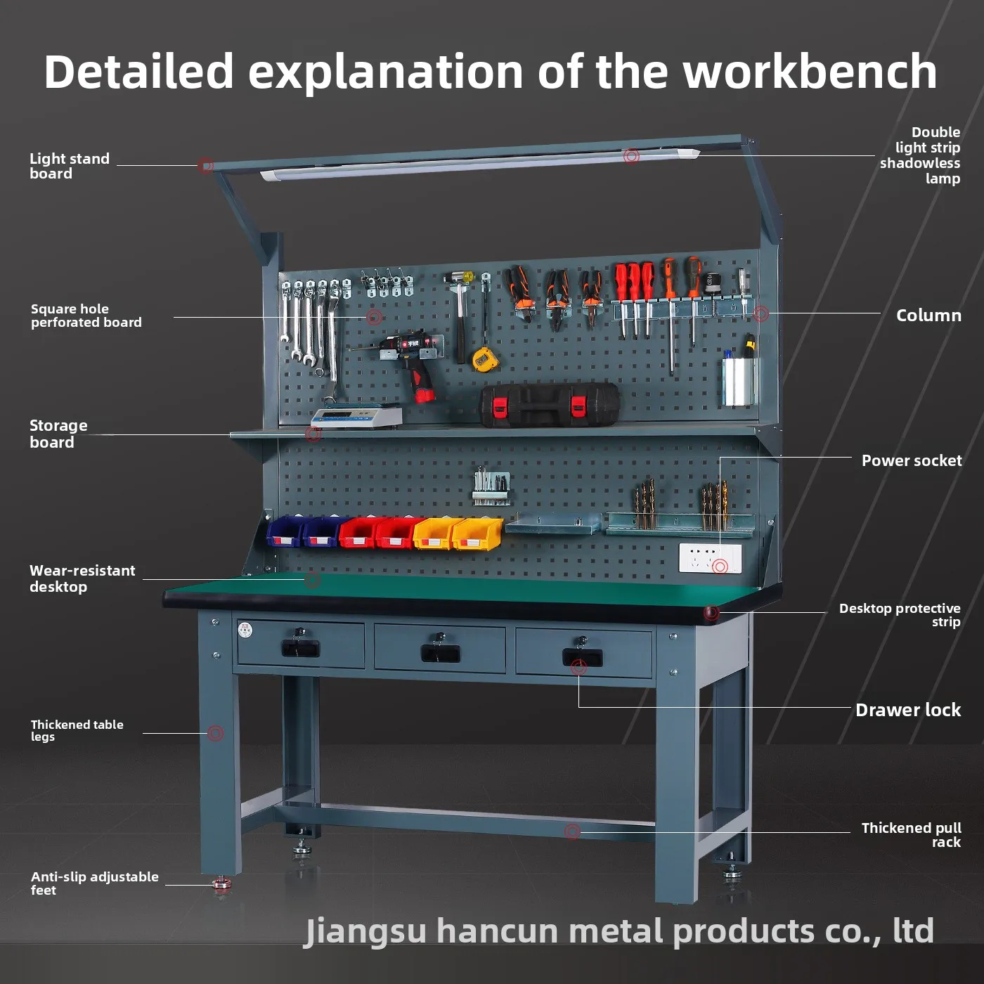 CX thickened heavy-duty anti-static workbench factory workshop assembly line multi-functional mobile phone repair table