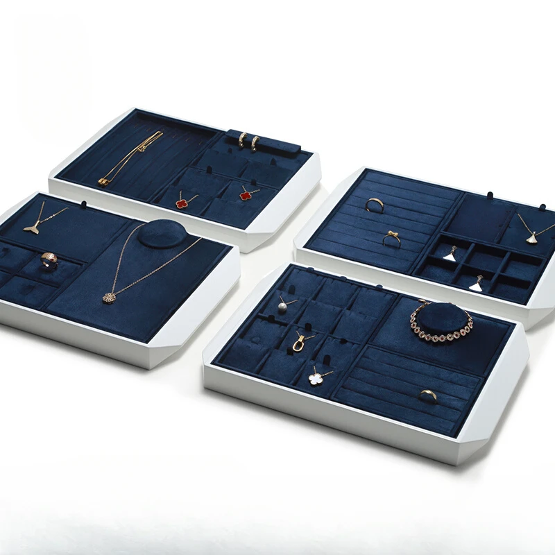 Jewelry display tray, high-end painted jewelry viewing tray, necklace, ring, bracelet, earring storage tray