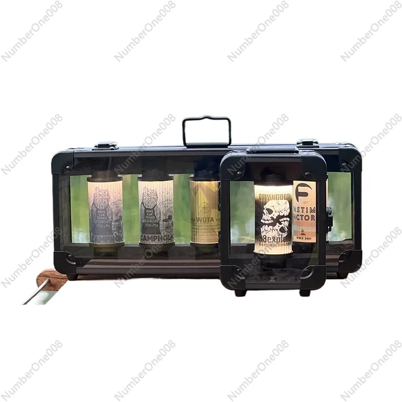 

38L Transparent Atmosphere Lamp & Storage Box Waterproof Portable for Outdoor Camping Decor Light Accessory
