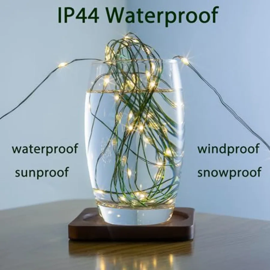525Feet Green Wire Fairy Lights Plug-in 1600 LED Dimmable Waterproof String Lights with Remote - 8 Modes Warm White for Christm