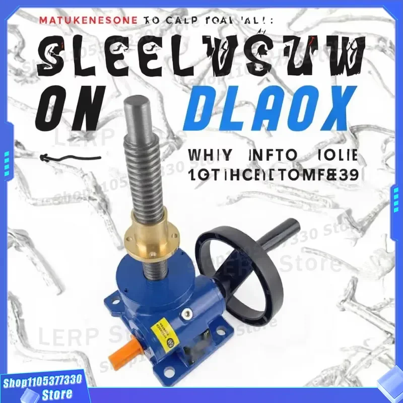 SWL Series Manual Worm Wheel Screw Jack 2.5T to 50T Capacity Trapezoidal Thread Lifting Platform for Industrial Heavy Duty