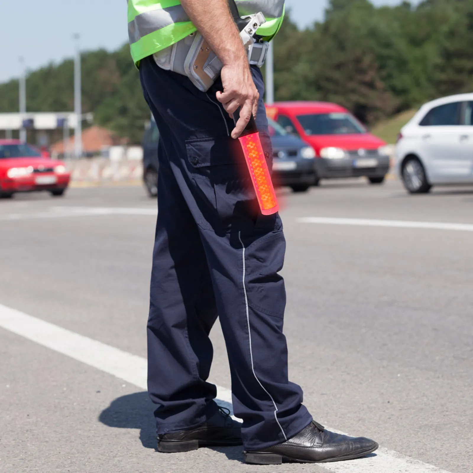 

Glow Stick with Hook and LED Warning Light for Concerts Control Evacuation High Visibility Reusable Luminous Stick