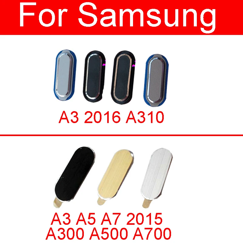 Home Return Key Button For Samsung Galaxy A3 A5 A7 2015 2016 A310 A300 A500 A700 Menu Return Key Recognition Button Repair Parts