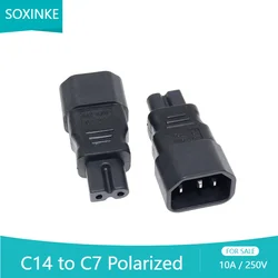 IEC 320 Kettle 3-Pin C14 to C7 Polarized Power Converter Adapter Plug, IEC male to 8 type female AC Convertor