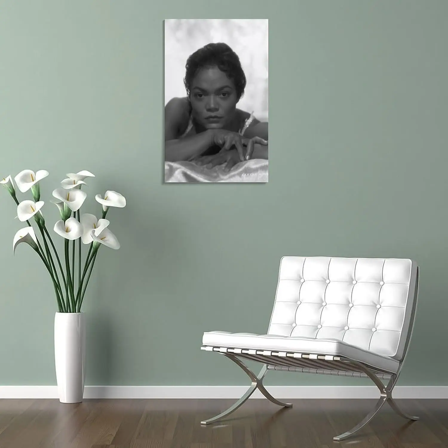 ملصق مطبوع عتيق باللونين الأبيض والأسود من Eartha Kitt (16) ملصقات فنية مطبوعة على الحائط صورة معلقة