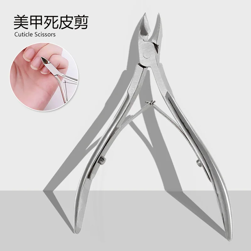 Ciseaux en acier inoxydable, pince coupante, coupe-ongles, outil de manucure, fréquence de garniture, peau, 1 pièce