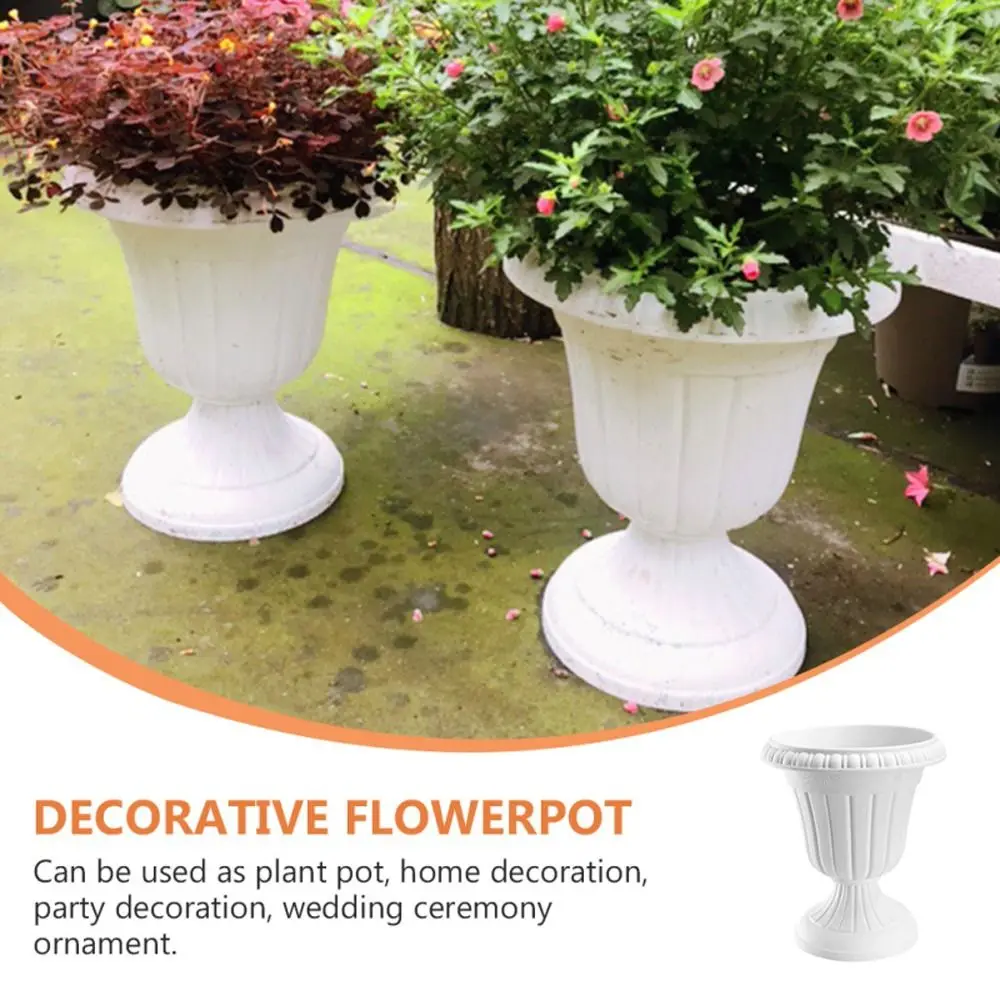 Macetero de flores de plástico para porche, planta suculenta, contenedor de flores, maceta, figura, decoración de jardín, adorno de mesa