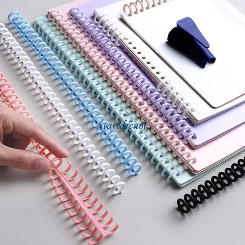 10 Pcs Plastic Binding Combs Colorful Comb Binding Spines with 30 Rings K92C