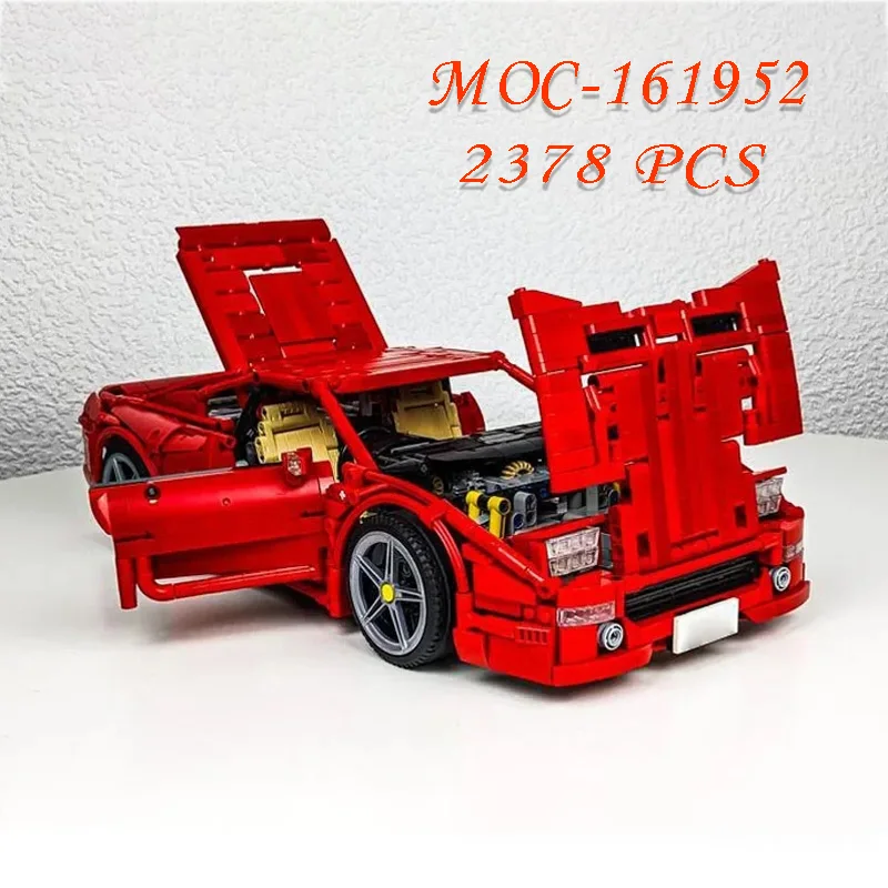 Bloques de construcción autoblocantes para niños, juguete de ladrillos para armar coche de carreras de MOC-161952, ideal para regalo de cumpleaños y Navidad, 2378 piezas