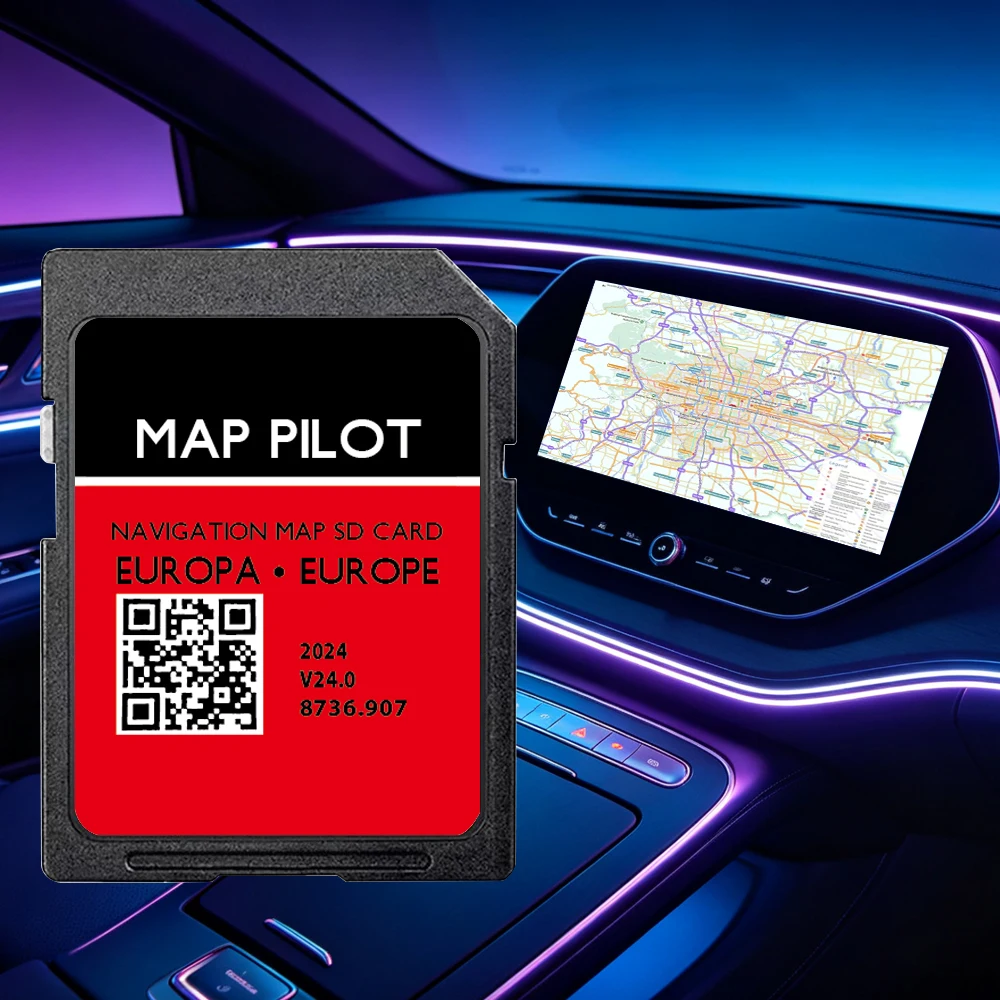 Scheda SD da 8GB per Mercedes CLA CLS GLA GLK Aggiornamento GPS Auto Mappa Europa Becker MAP PILOT Sistema Navigazione 2024 8736.907