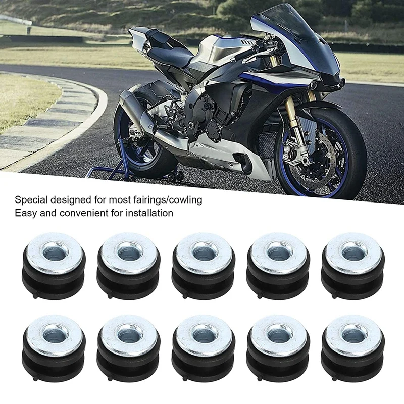 40 Set Universal Motorcycle Rubber Grommets Bolt Kit For Honda Yamaha Suzuki Kawasaki Fairings Windshield Accessories