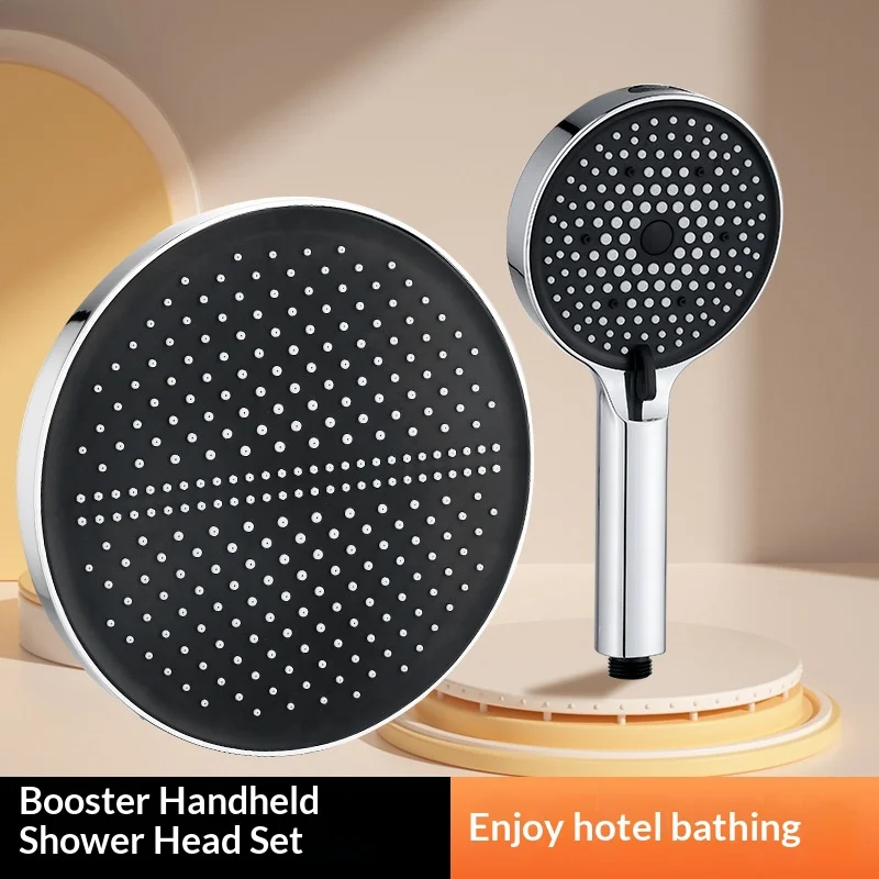 Picture 3: Large overhead shower with 4 functions - household shower handheld shower with large overhead spray