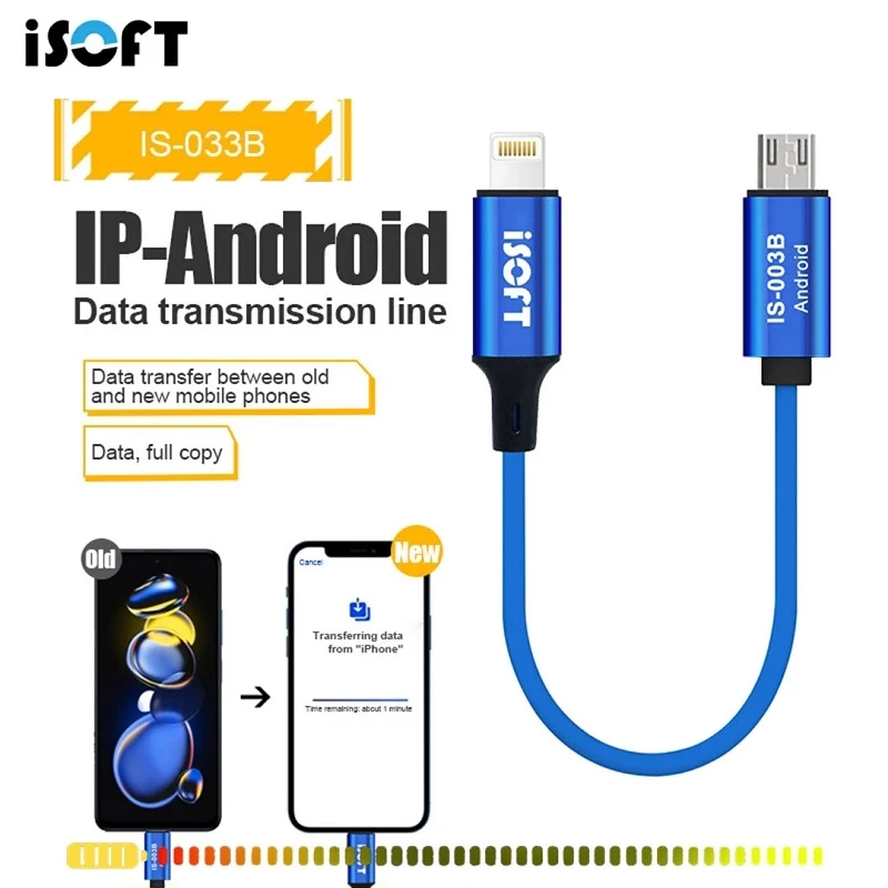 Garis Data SUNSHINE ISOFT IS-003A IS-003B IS-003C kepala Apple/Android/C kabel transmisi Data