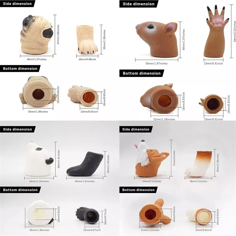 1 ชุดหุ่นนิ้วมือสัตว์กระรอกนิ้วมือ Story ตุ๊กตาเกมแมวลูกสุนัข PANDA ตุ๊กตาของเล่นสําหรับของขวัญเด็ก