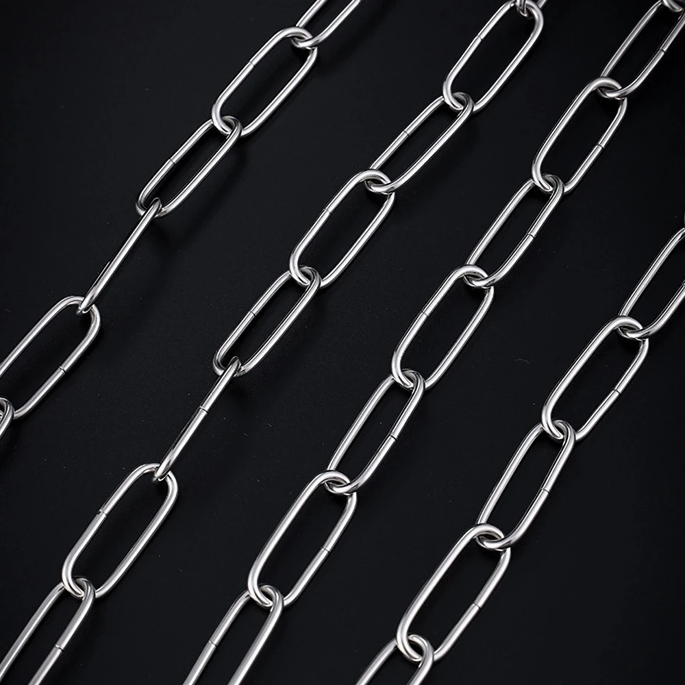 2/3/4/5/8/10 متر الفولاذ المقاوم للصدأ سلسلة ربط طويلة الكلب الرصاص المقود سلسلة الحيوانات الأليفة سحب سلسلة ملزمة الغسيل سلسلة مع اثنين المفاجئة هوك #2