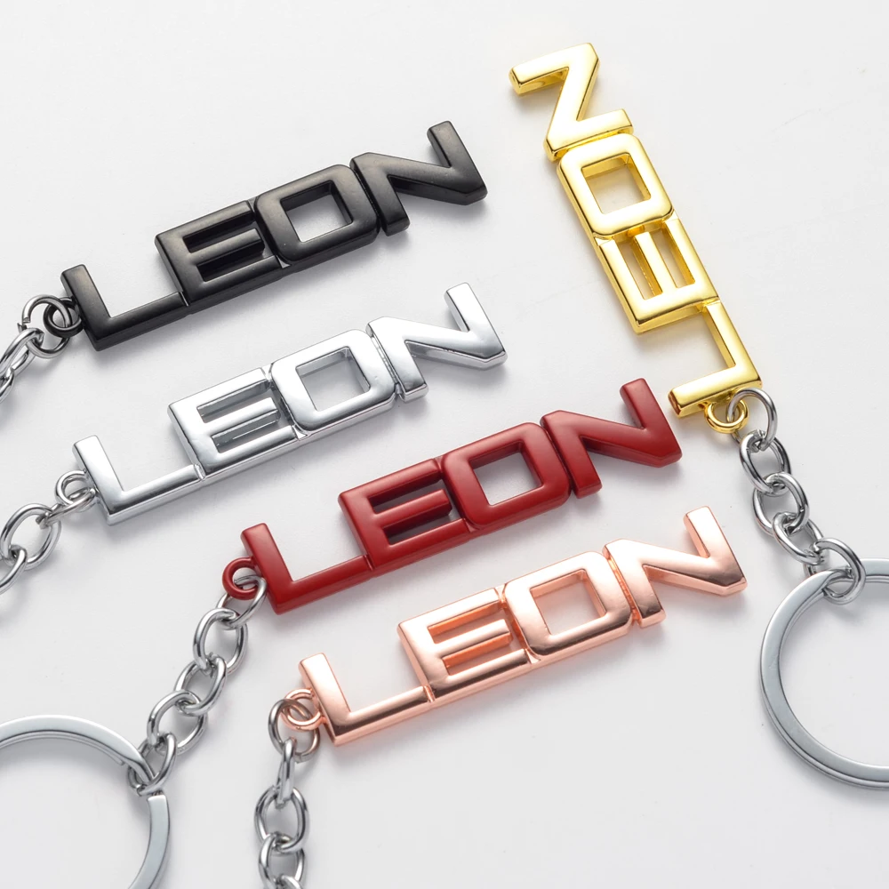 Car Keychain For Seat Leon Logo Metal Keyring Key Ring Holder LEON 5f Accessories