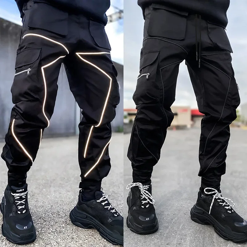 

Mens Gym Cargo Pants Hip Hop Multi-pocket Fitness Sweatpants Jogging Trousers Man Casual Streetwear Sports Joggers Trackpant