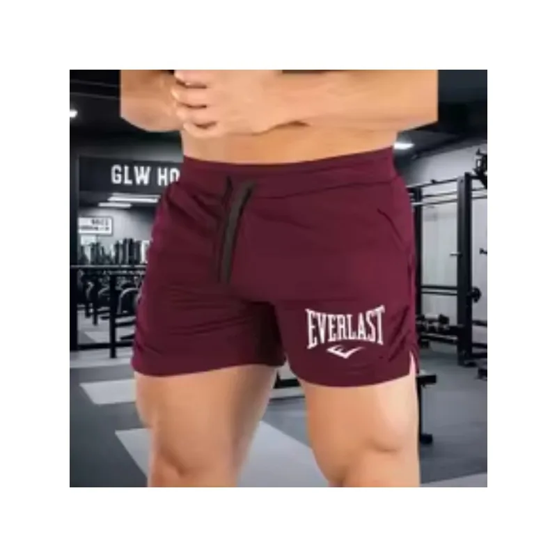 

Летние мужские спортивные шорты, шорты для фитнеса, мужские спортивные свободные и быстросохнущие шорты, дышащие шорты для бега.