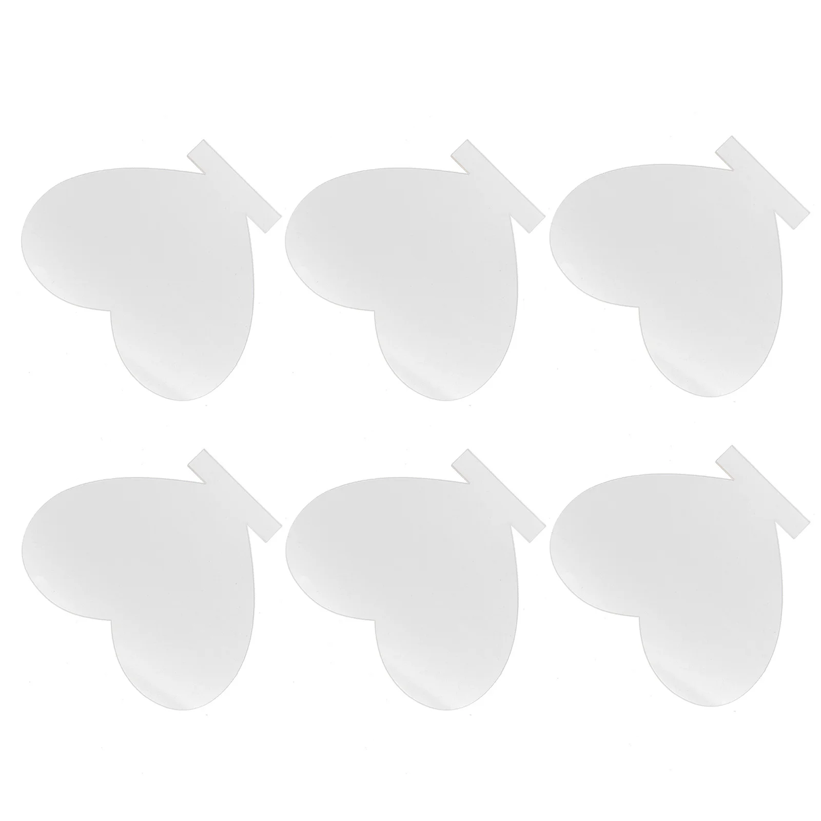 

6Pcs Heart Shape Acrylic Sign Blank Durable DIY Engraving Sheets for LED Light Base Night Light Decoration Acrylic Plaque