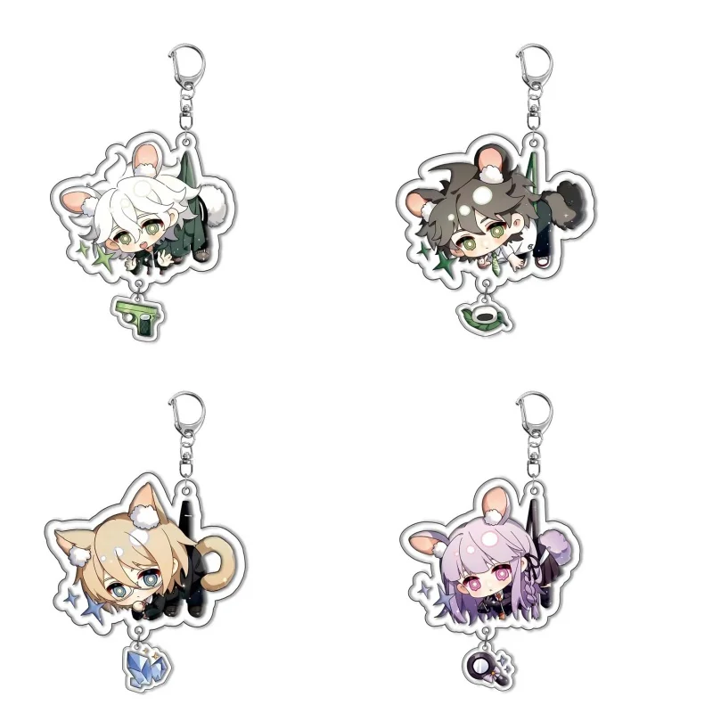 Danganronpa Anime Figures komaeda nagito Kirigiri Kyoko Togami Byakuya Acrylic Keychains Decor Pendant Fans Christmas Gift 6CM