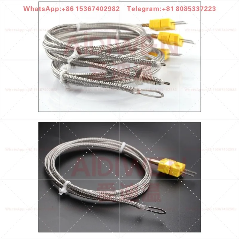 High Temp Thin Ceramic Patch Thermocouple Probe, Fine Wire Temperature Sensor for Precision Industrial High Temperature