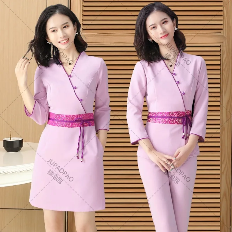 Uniform Beauty Salon Work Cosme Tologist Clothing Spa Uniforms Women Beautician Costume Massage Clothes