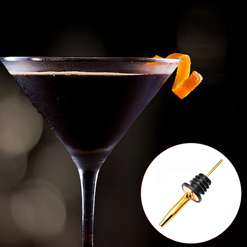 12 قطعة من أدوات سكب الزجاجات الكلاسيكية المصنوعة من الفولاذ المقاوم للصدأ - فوهة مدببة لمدفق الخمور مع أغطية غبار مطاطية،