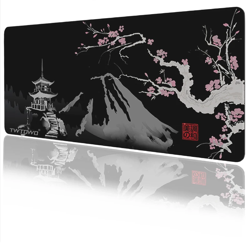 Japanese Cherry Blossom Aesthetics Mouse Pad Gaming XL HD Mousepad XXL Non-Slip Office Carpet Computer Mouse Mats