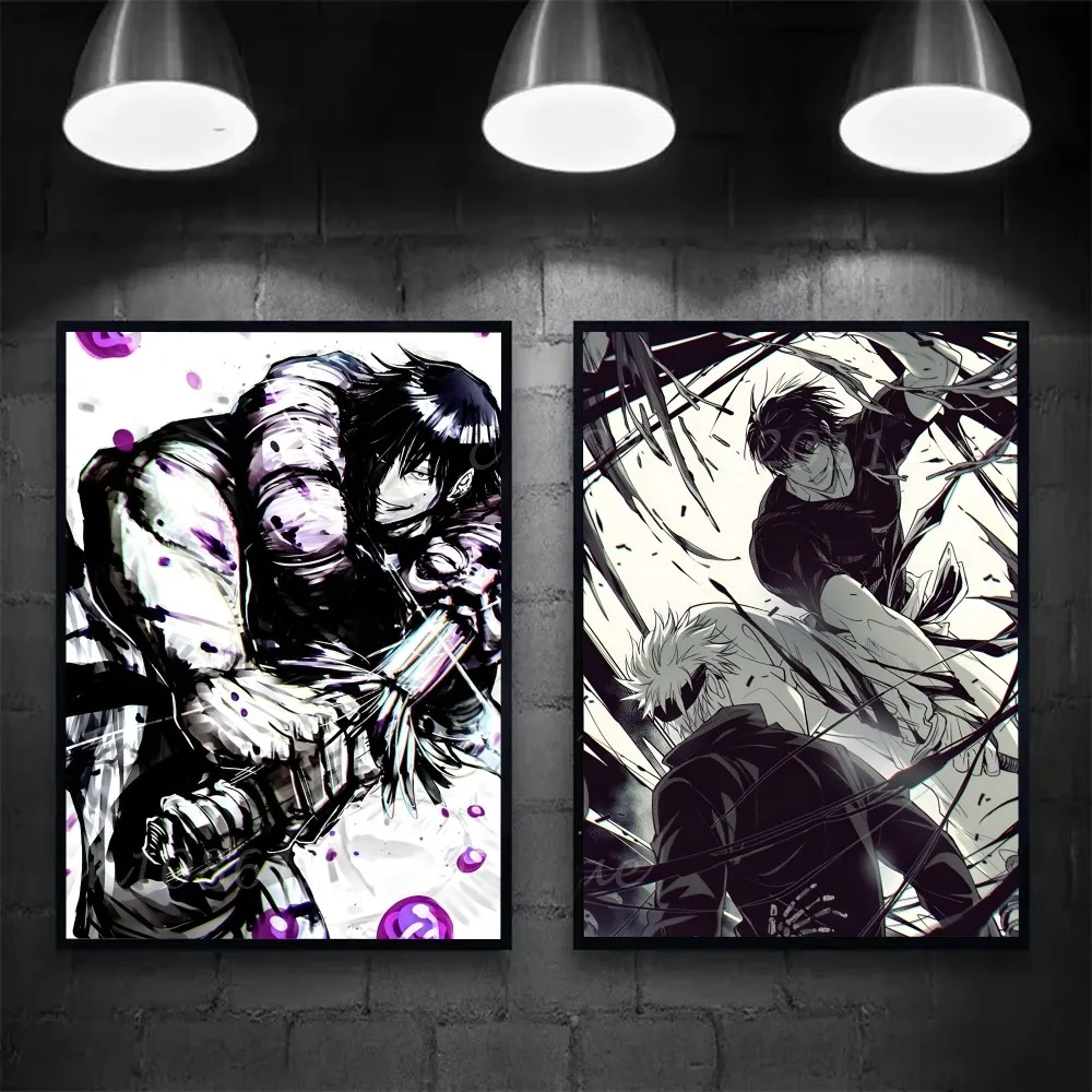 أنيمي Jujutsu Kaisen Toji Fushiguro المشارك ذاتية اللصق الفن ورق مقاوم للماء ملصق مقهى بار غرفة جدار ديكور