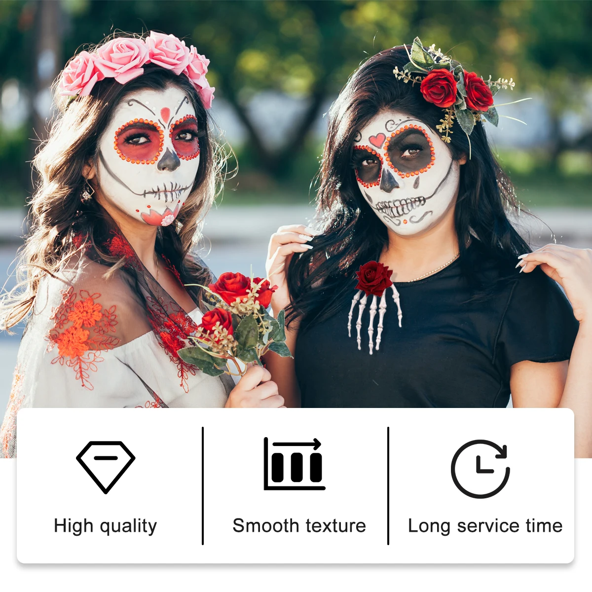 

Заколка для волос премиум-класса из полиэтилена на Хэллоуин с розовым декором и черепом для женщин и девочек, модные аксессуары для волос