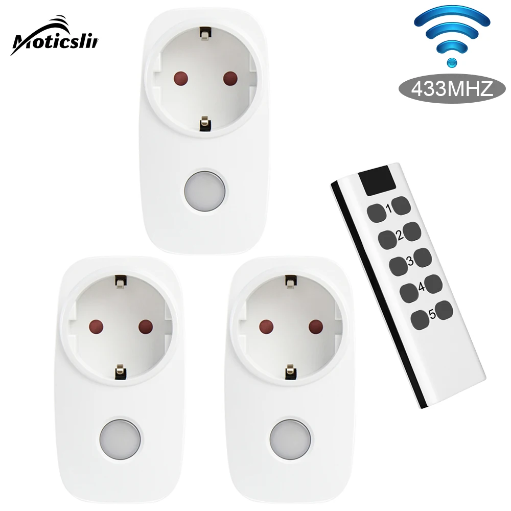 Wireless Smart Remote Control 16A Power Plug EU FR Outlet Light Switch Socket Power Outlets Socket EU Plug With Remote Control