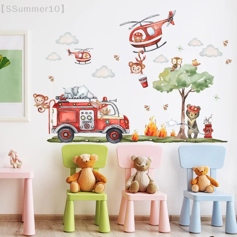 【SSummer10】Cartoon Animal Fire - đánh giá và giá Baby Nursery Wallpaper