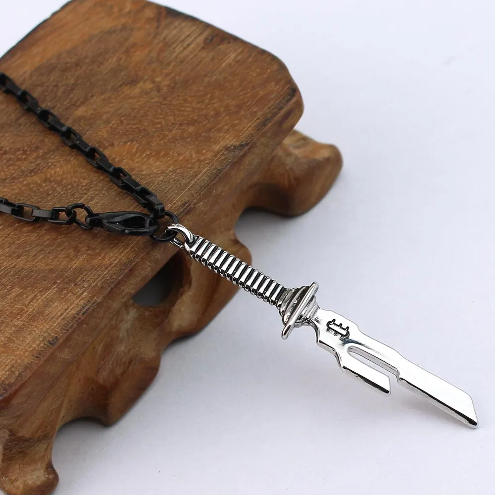 Anime Jujutsu Kaisen Fushiguro Toji Cosplay Necklace Unisex Sword Spear of Tianri Knife Pendant Choker Jewelry Accessories Gifts