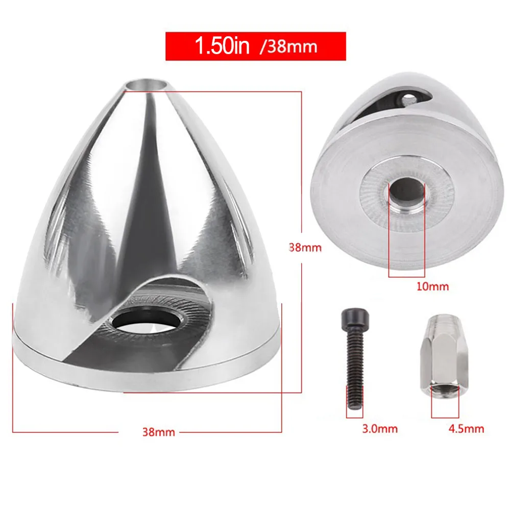 RC Plane Spinner RC Model Planes Propeller All-aluminum Alloy Easy Installation Improved Flight Performance Base Diameter 10mm