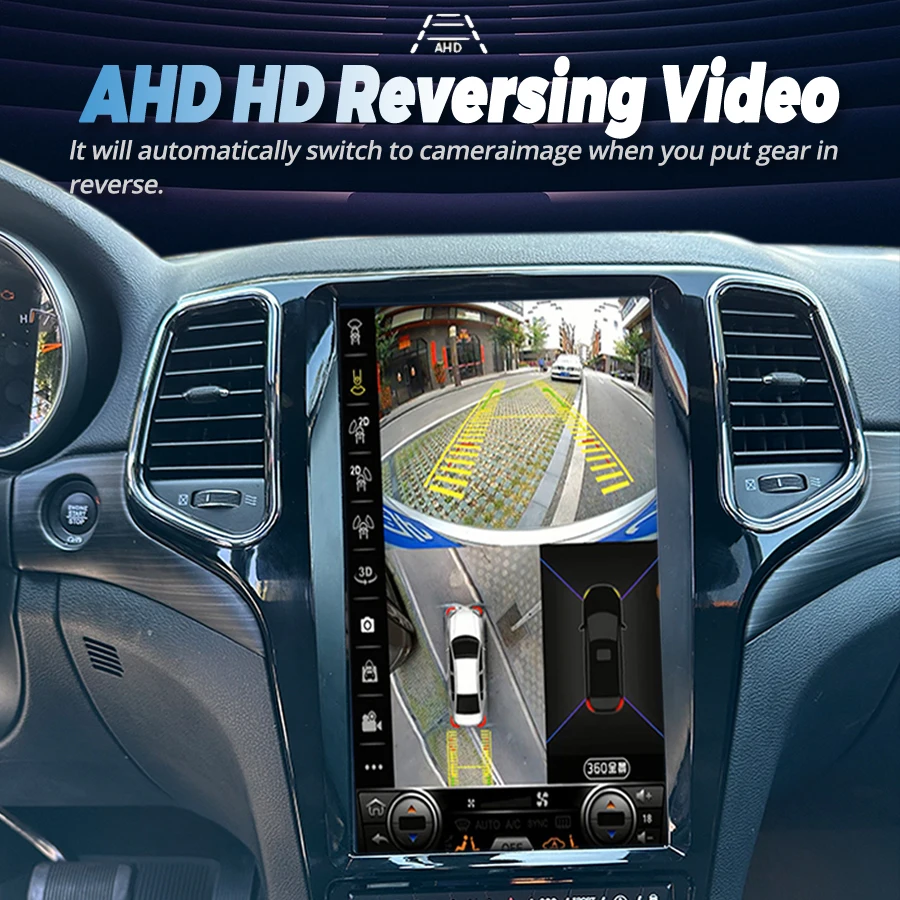 13.6inch For Jeep Grand Cherokee 2014-2020 Android Radio QLED Screen GPS Car Multimedia Video Player Stereo 4G Head Unit CarPlay