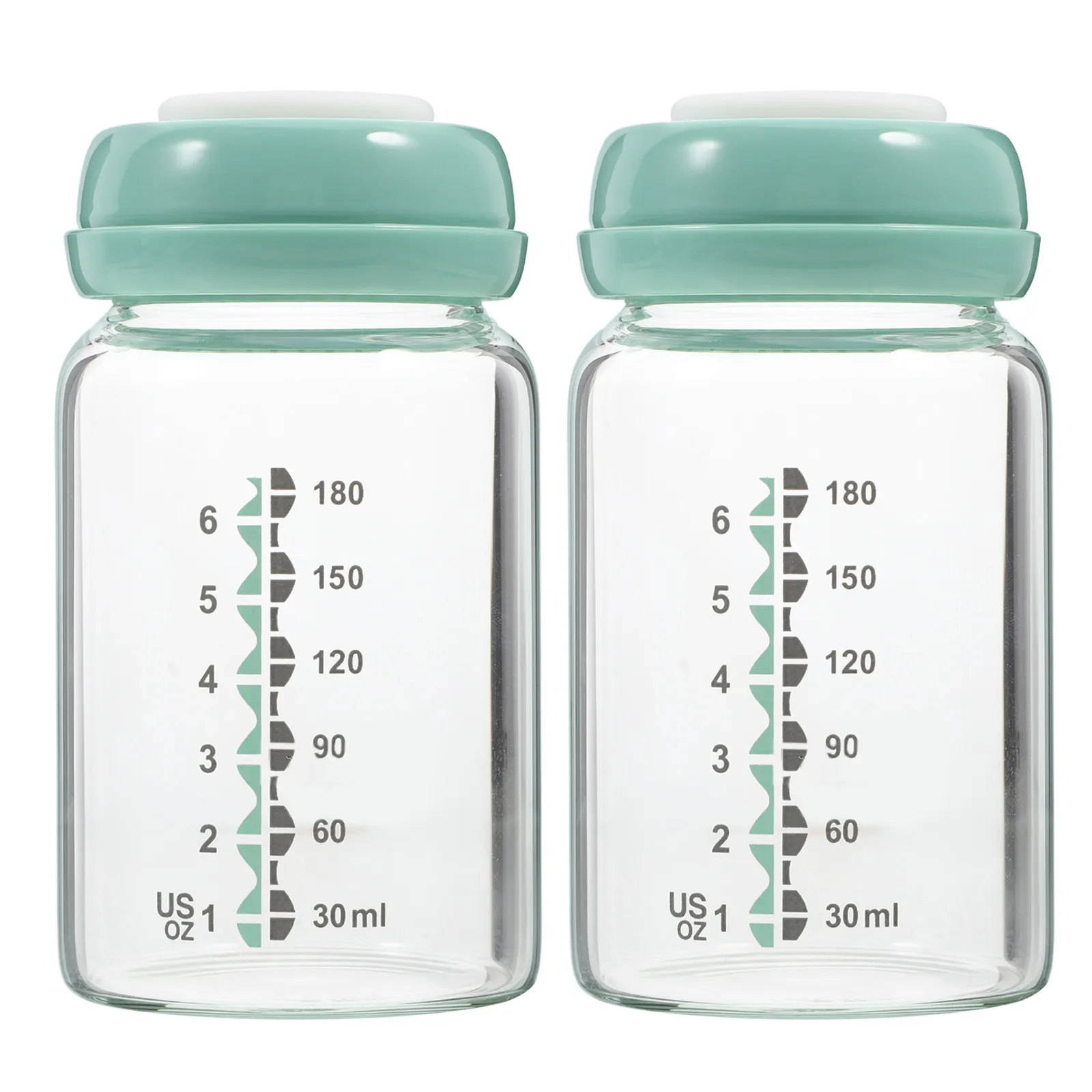 

2Pcs Infant Nursing Bottle Safe Portable Glass Feeder Anti-Flatulence Wide Mouth Feeding Bottle for Travel Outside Use