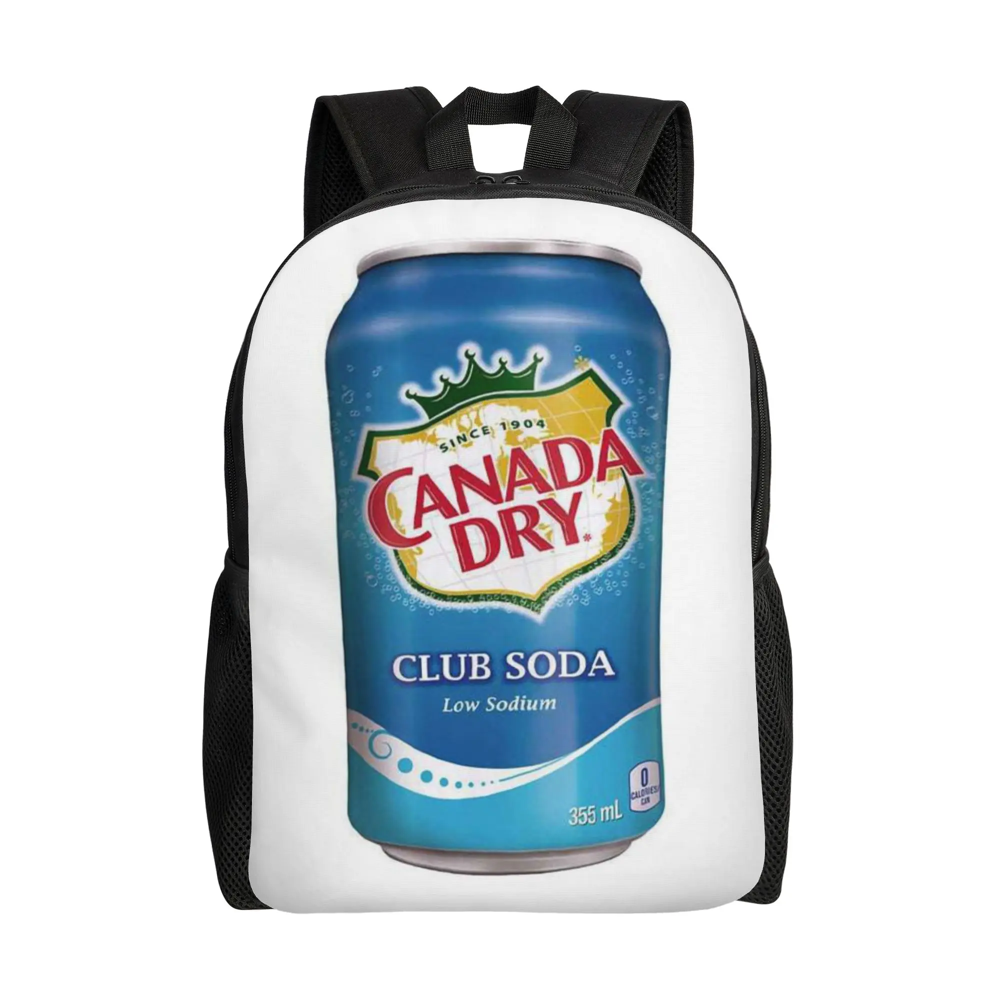 

Канадская газированная вода Canada Dry в банке, модная студенческая сумка-рюкзак Canada Dry большой вместимости для ноутбука, к началу учебного года