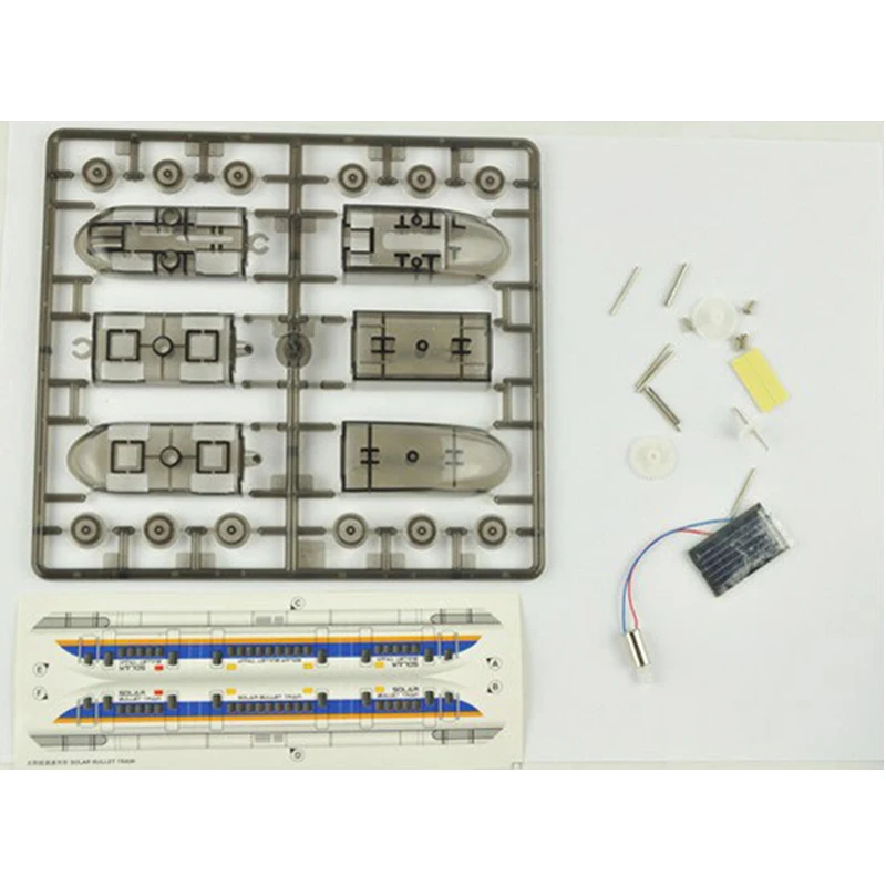 창의적인 태양열 고속 열차 모델, DIY 교육 과학 학생 장비, 자체 조립 어린이 신상