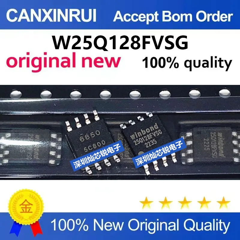 (5pieces)W25Q128JVSQ W25Q128FVSG 25Q128 SMD SOP8 128Mbit Memory Chip
