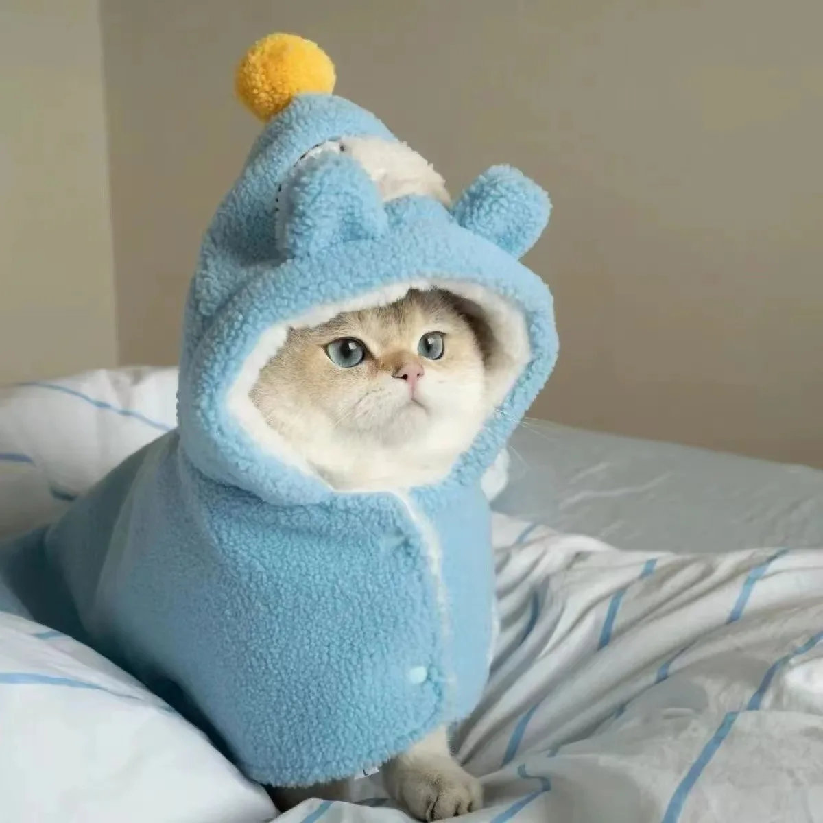 Pet Autunno e Inverno Mantello Cane Gatto Coperta di Peluche Simpatico Orsetto Pigiama Autunno e Inverno Caldo Materassino Vestiti per Cuccioli