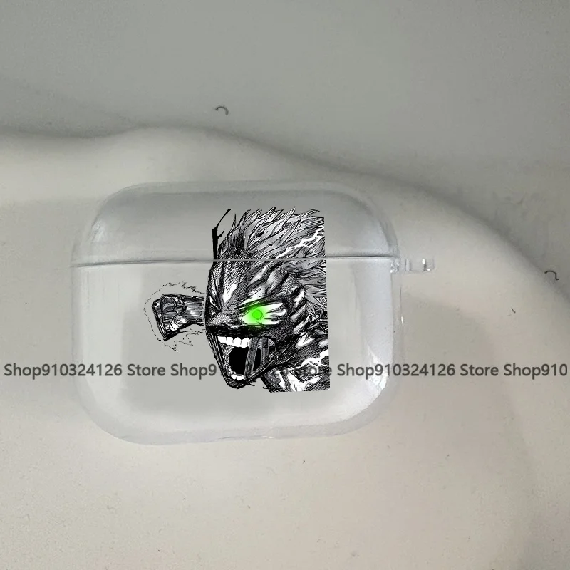 اليابان أنيمي واحد لكمة M-Man غارو شفافة حقيبة سماعة الاذن ل Airpods Pro3 2025 لينة واضحة غطاء ل Airpods 4 للصدمات
