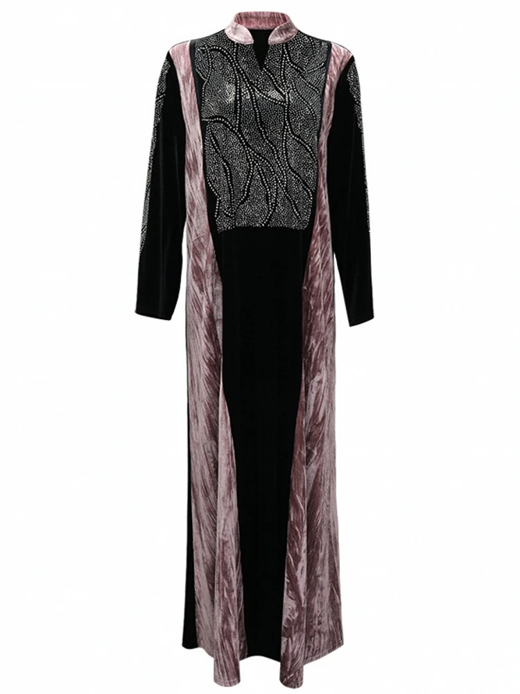 

Африканские платья для женщин, элегантное мусульманское платье из полиэстера, абайя, дашики, халат, кафтан, длинное платье макси, турецкая Африка, новинка 2026 г.