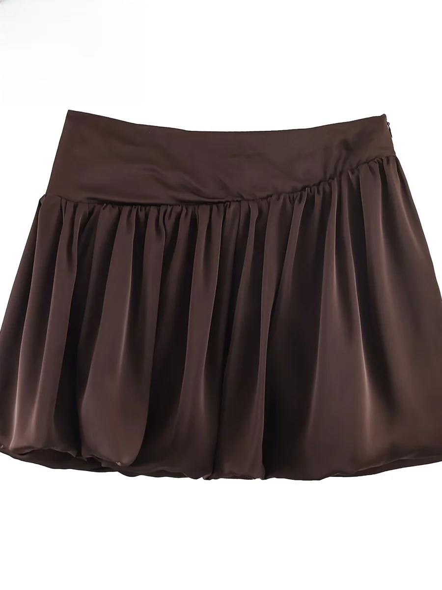 

Новая модная пышная юбка ZARK с молнией, женская одежда, приталенный крой, полиэстер, женская юбка со средней талией