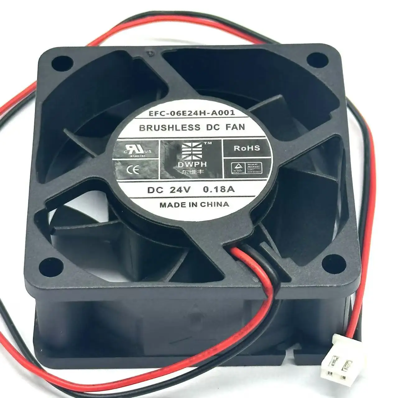 

DWPH EFC-06E24H-A001 DC 24V 0.18A 60x60x25mm 2-Wire Server Cooling Fan